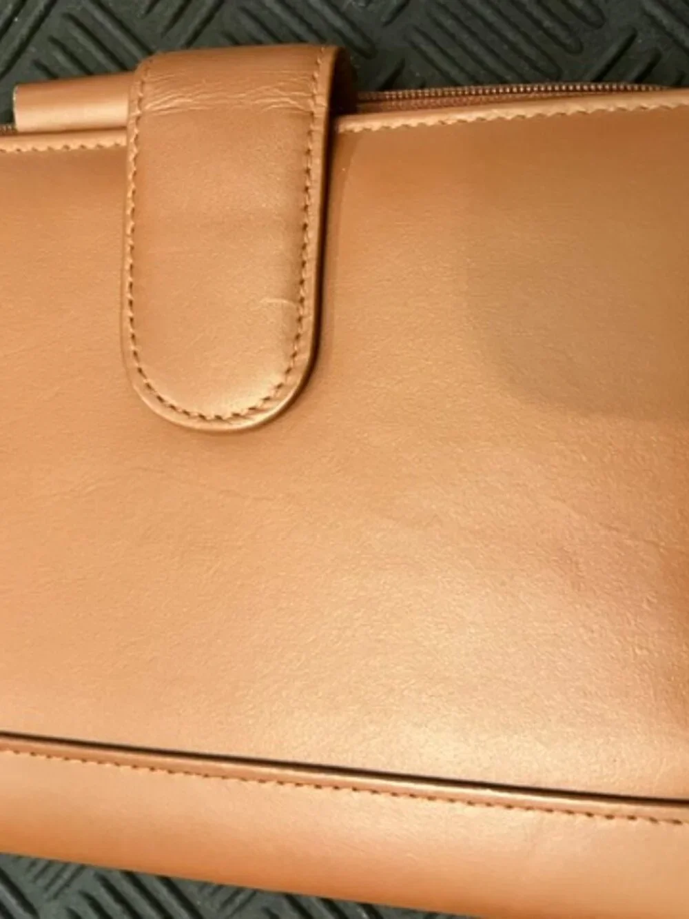 Vintage Buxton 6 Ring Binder Agenda Day Planner British Tan Leather Pgs Included